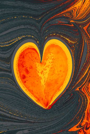 A heart shaped decorative painted texture background