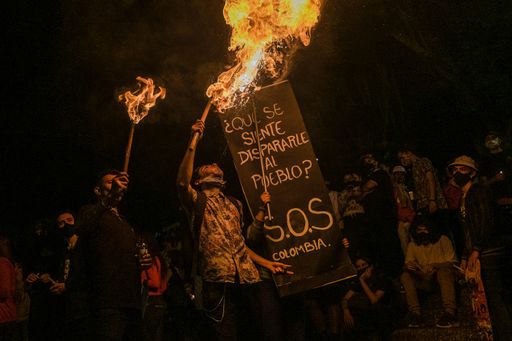Demonstrations against the economic policies of Colombian President Ivan Duque by the citizens.
Medellin, Colombia, May 5, 2021