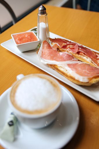 A vertical shot of delicious breakfast