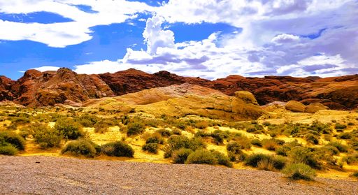 A scenic view of Valley Of Fire, Nevada, United States