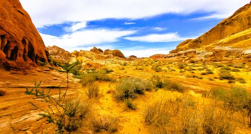 A scenic view of Valley Of Fire, Nevada, United States
