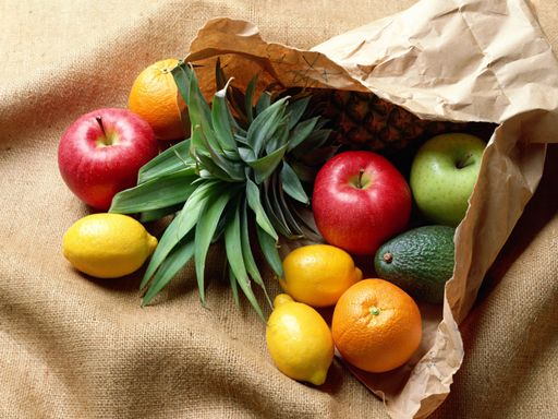 A vibrant image featuring an assortment of colorful fruits in a wicker basket