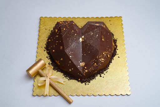 Breakable chocolate heart surprise gift