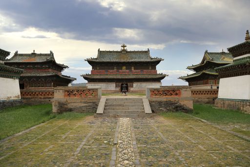 An incredible view of the majestic Erdene Zu Monastery in the city of Kharkhorin, Mongolia
