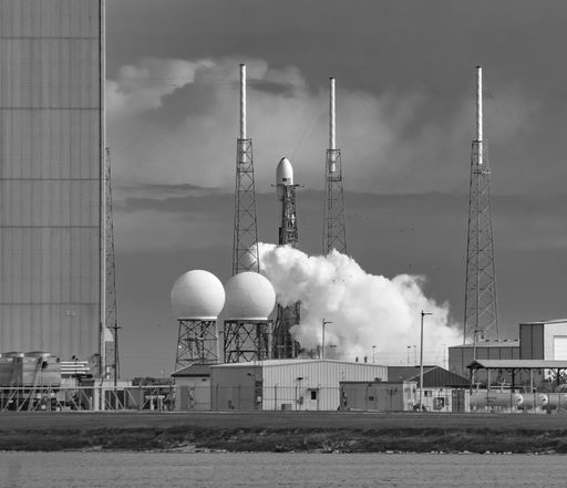 The launch of Falcon 9 with Starlink 4 payload at Launch Complex 40, Cape Canaveral Air Force Station