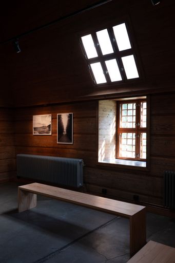 A stunning view of the Woodland Cemetery Visitor Center, a UNESCO World Heritage Site located in Stockholm, Sweden
