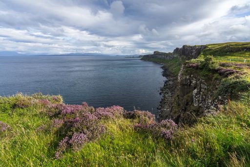 Scenic cliffs near Kilt Rock on the Trotternish Peninsula, Isle of Skye, Scotland