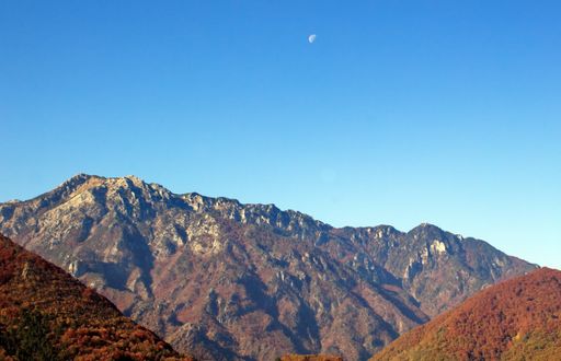 The Prenj Mountain range under the clear blue sky in Bosnia and Herzegovina