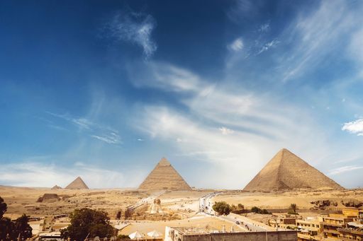 A breathtaking panoramic view of the Egyptian desert landscape