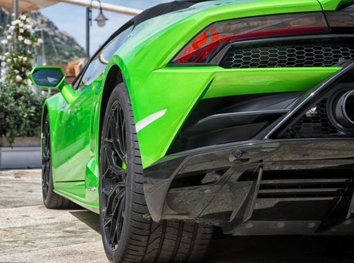 PORTO CERVO, ITALY - AUGUST 13 2019 : Sports car Lamborghini in porto cervo