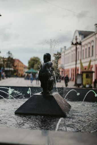 Daytime shot of "Fountain of youth" by Sead Ekmecic in Brcko district, Bosnia and Herzegovina Fontana mladosti, Trg mladih
