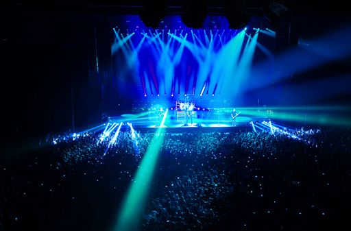 Live music concert with a big audience