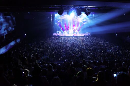 Live music concert with a big audience