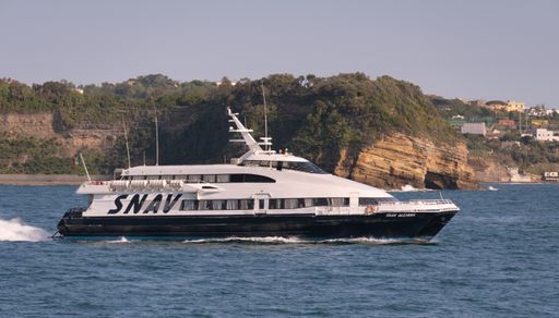 SNAV Jet traveling from Ischia to Naples. Naples, Italy, May 15th 2021.