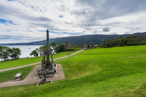 The ruins of the famous Urquhart Castle, Loch Ness, in the Highlands, Scotland