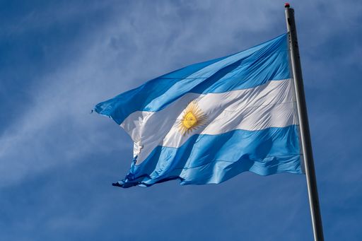 A beautiful shot of the flag of Argentina