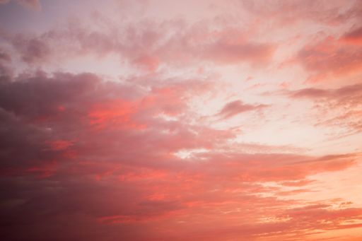 A low angle shot of the magnificent colorful clouds in the sky during sunset