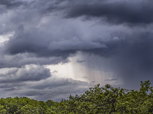Dramatic evening sky before the rain shower