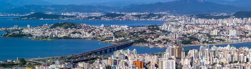 The beautiful cityscape of Florianopolis, Santa Catarina, Brazil