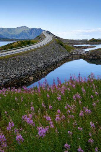 The Storseisundet Bridge is the longest of the eight bridges that make up the "The Atlantic Ocean Road".