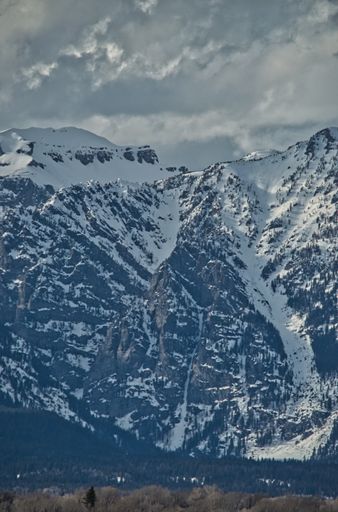 The amazing snow-covered mountains in Grand Teton National Park in Northwest Wyoming, USA