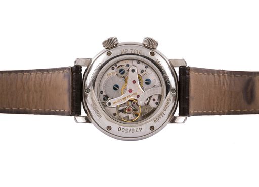 A closeup shot of a modern wristwatch on a white background