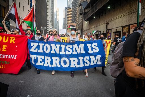 Pro-Palestine, anti-Israel protesters hold a rally in New York City during fighting between Israel and Hamas in the Gaza Strip