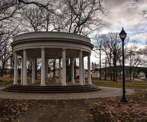 Recreation Park in Binghamton, New York on an overcast winter morning