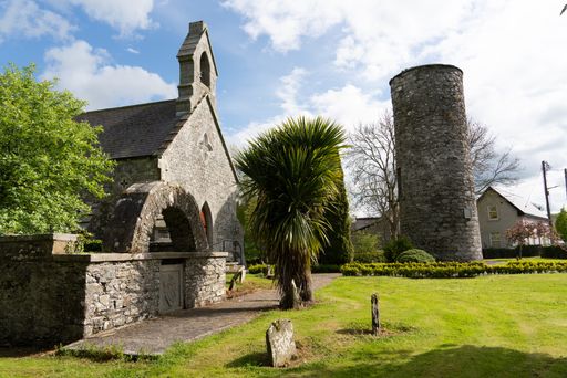 A beautiful shot of a stone cathedral in Inniskeen Kavanagh Country, Ireland