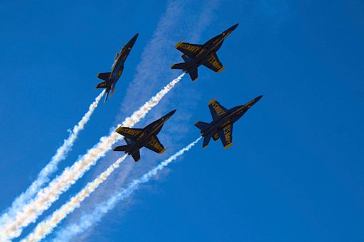 The Navy's Blue Angels from an Air Show in Colorado