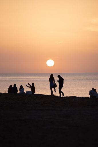 Cala Saona, Spain : 2021 June 4 : View on the beach of Cala Saona in Formentera in summer 2021 in Covid time.
