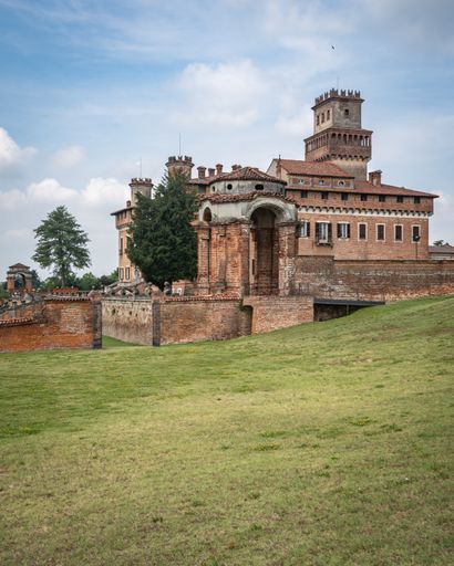 Chignolo Po Castle, an iconic structure located in Lombardy, Italy