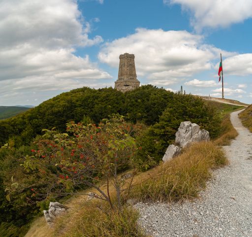 A scenic view of The Liberty Memorial, also known as the Shipka Monument in Bulgaria