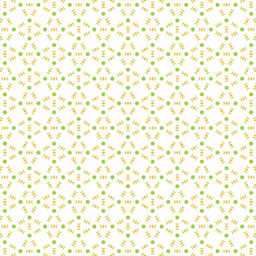 A close-up image of an abstract pattern featuring small green dots on a white background
