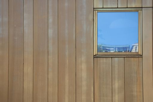 Outdoor wooden wall with window