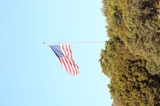 The U.S. flag at Flagpole Hill, Dallas, Texas, USA