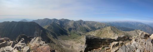 Panoramic view seen from peak Canigou