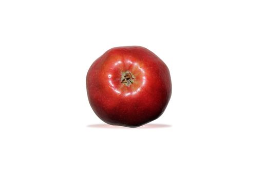 A red apple isolated on white background