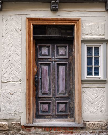 An old wooden door in Quedlinburg, Germany