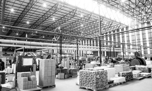 Johannesburg, South Africa - March 23 2011: Inside a Printing and Packaging Factory Facility