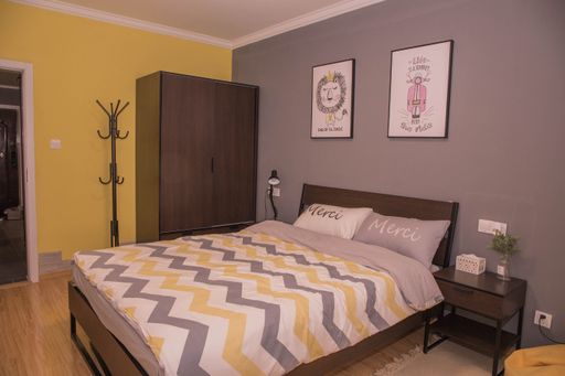 A modern bedroom interior design