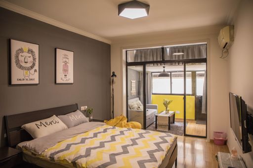 A modern bedroom interior design