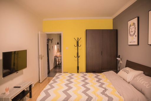 A modern bedroom interior design