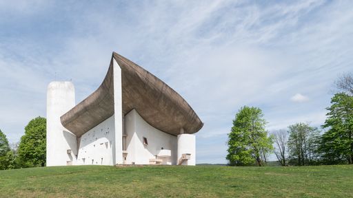 The Colline Notre Dame du Haut in Ronchamp, France