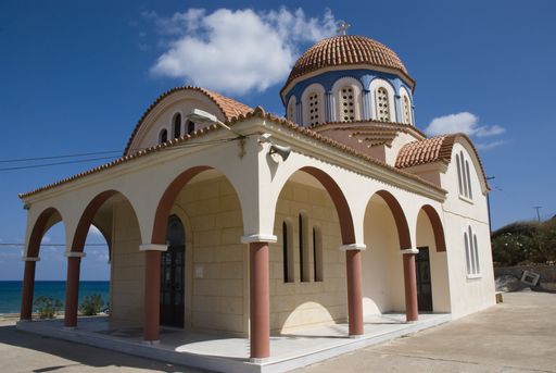 Small Greek Orthodox Church on Aegaen island Crete