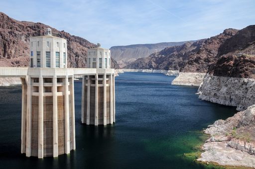 A beautiful shot of Hoover Dam in Nevada, USA during daytime