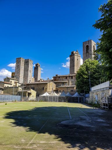 The old buildings of the San Gimignano, a small walled medieval hill town in Tuscany