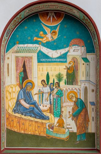 The walls of the Petru Voda monastery - Romania are decorated with such paintings