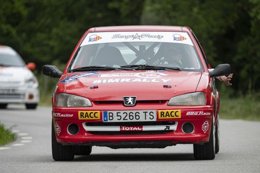 Barcelona, ​​Spain; May 23, 2021: Peugeot 106 S20 Rallye Racing Car on hillclimb Pujada a la Trona XVI