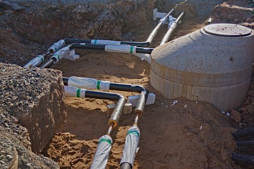 Energy transition in the city of Marburg. Installation of home connections for district heating.